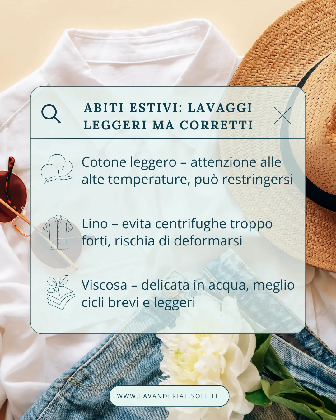 Consigli sui lavaggi degli abiti e tessuti estivi